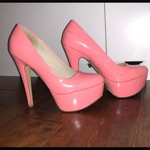 Hot Pink Patent Leather Heels